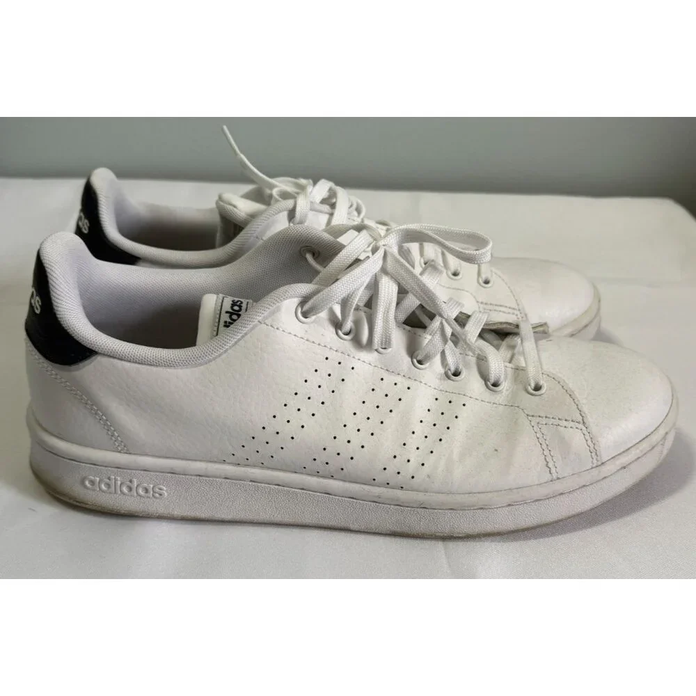 Adidas‎ Cloudfoam Advantage Running Sneaker Shoes Mens 12 White/Black F36423